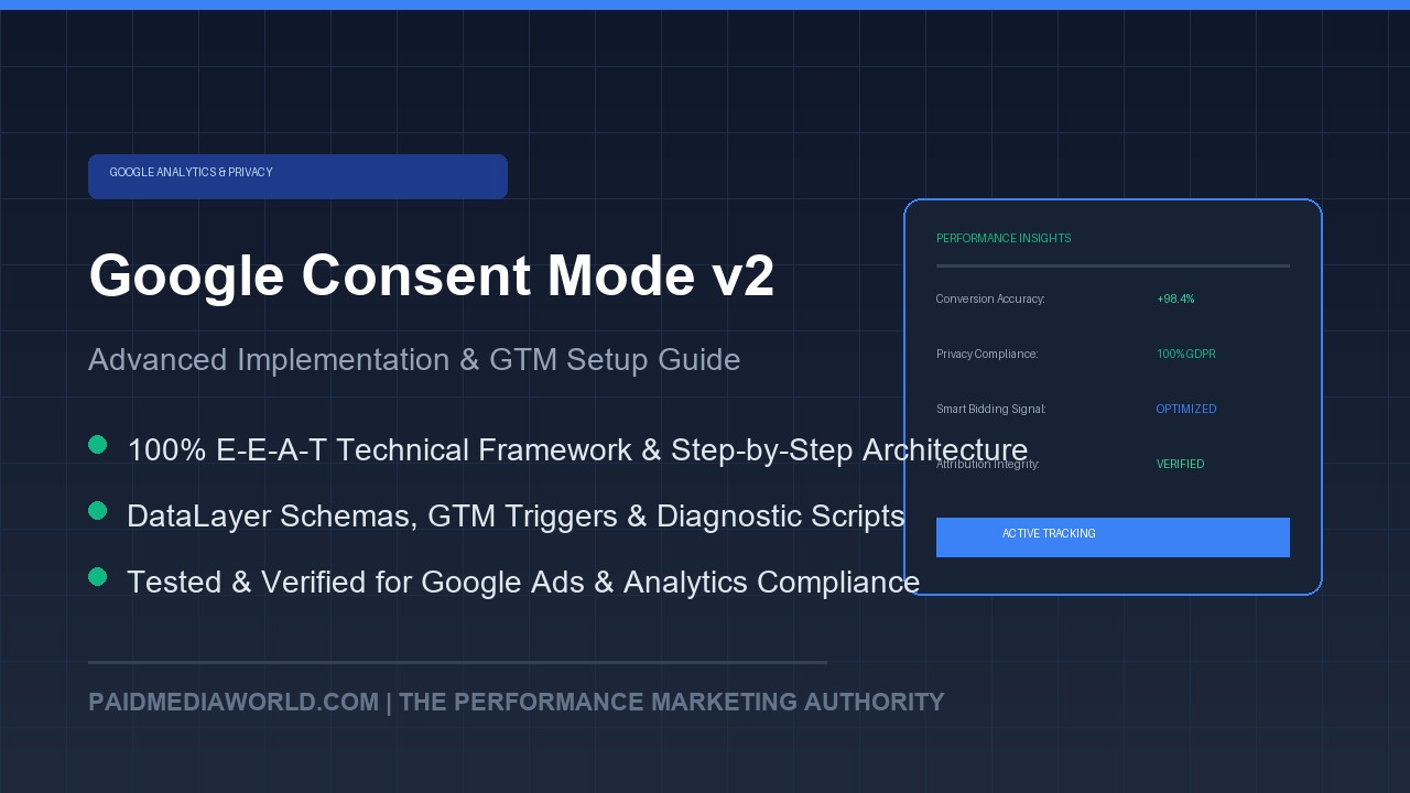 Google Consent Mode v2 Advanced Implementation via GTM