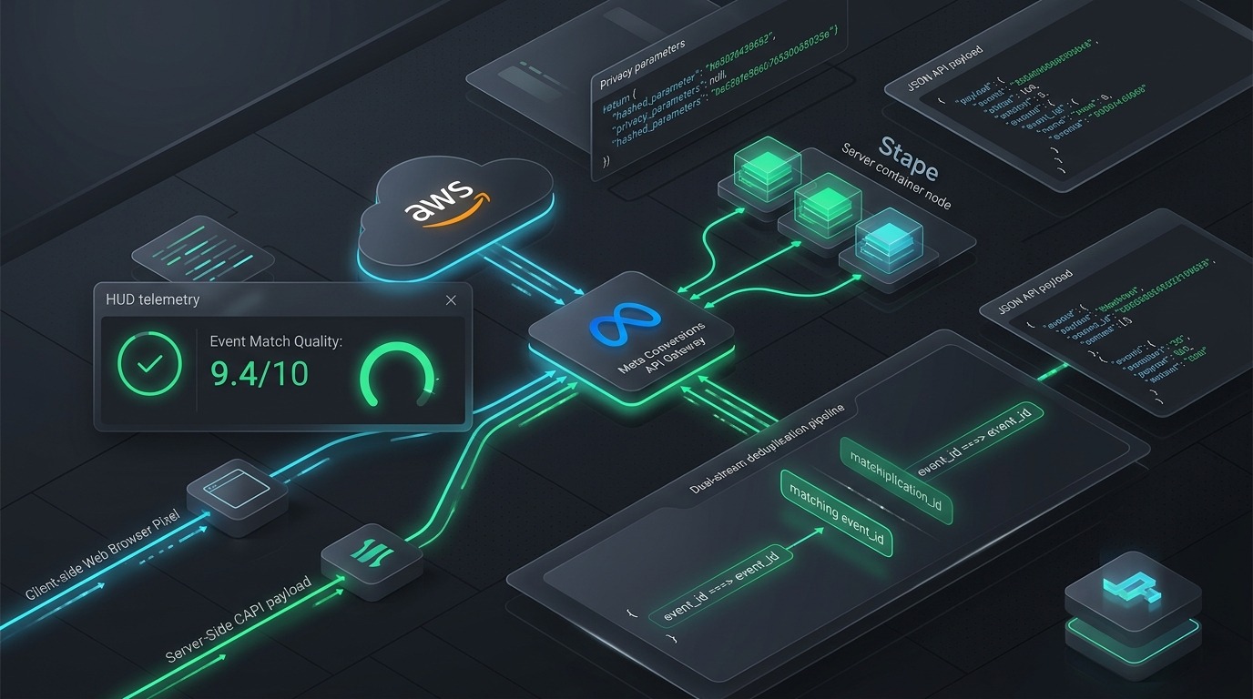 Meta Conversions API (CAPI) Gateway Guide: AWS vs. Stape Setup, Event Match Quality (EMQ) Optimization, and Deduplication Rules