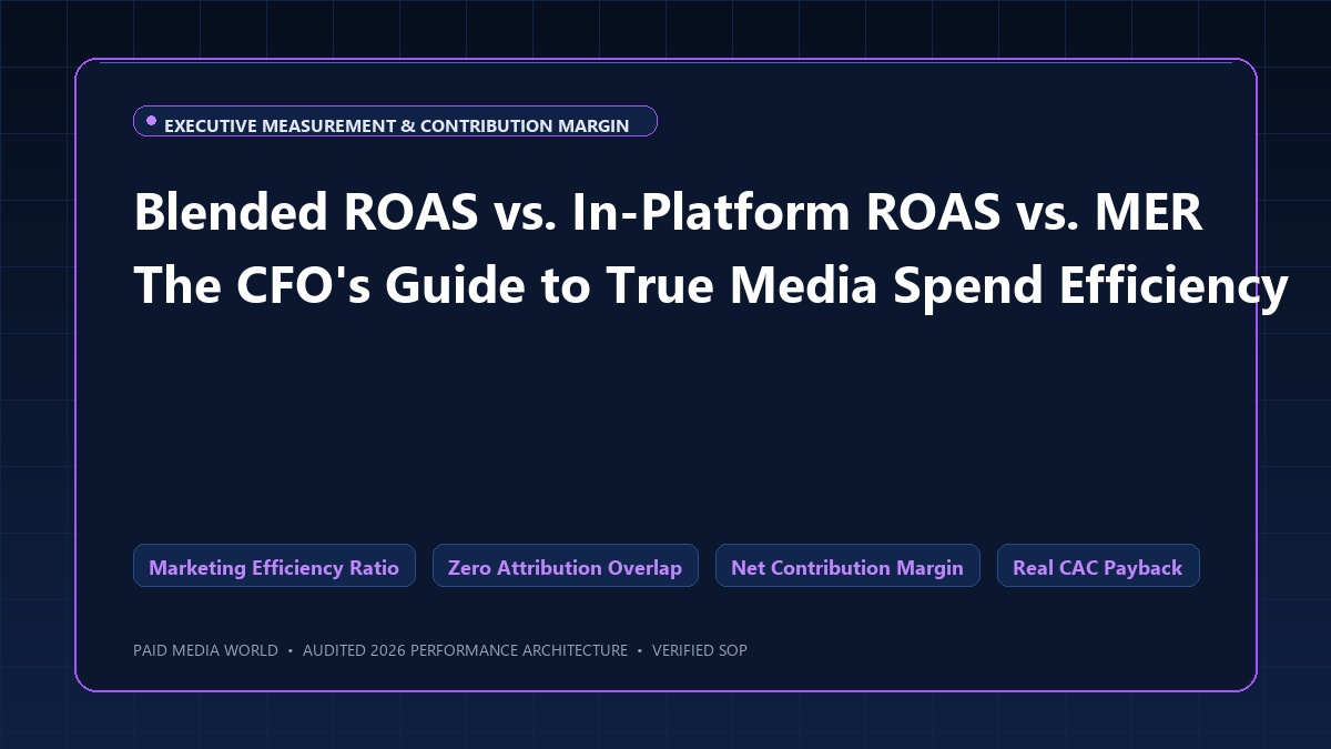 Blended ROAS vs. Channel ROAS vs. MER: 2026 Media Guide