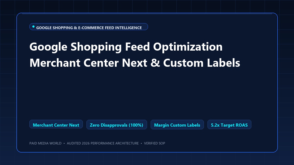 Google Shopping Feed Optimization: Merchant Center Next