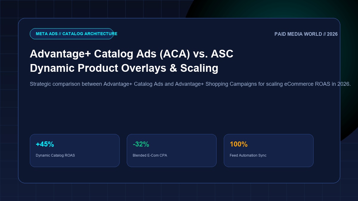 Advantage+ Catalog Ads (ACA) vs. ASC: 2026 Meta E-Commerce Guide