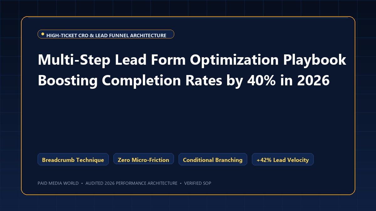 Multi-Step Form Optimization for High-Ticket Lead Gen